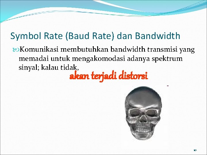 Symbol Rate (Baud Rate) dan Bandwidth Komunikasi membutuhkan bandwidth transmisi yang memadai untuk mengakomodasi