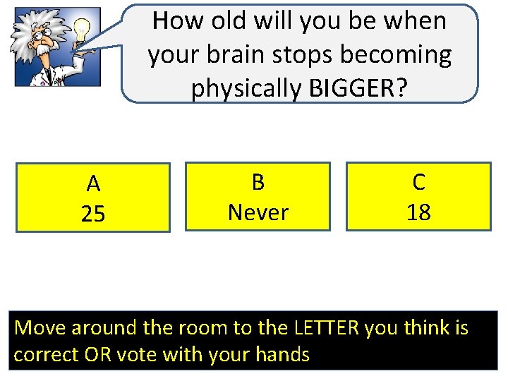 How old will you be when your brain stops becoming physically BIGGER? A 25