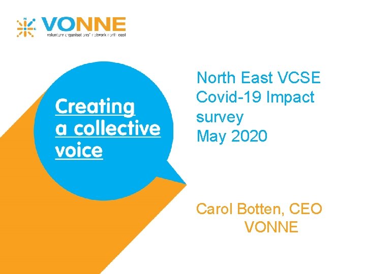 North East VCSE Covid-19 Impact survey May 2020 Carol Botten, CEO VONNE 