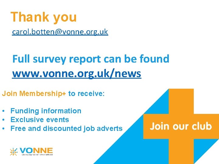 Thank you carol. botten@vonne. org. uk Full survey report can be found www. vonne.