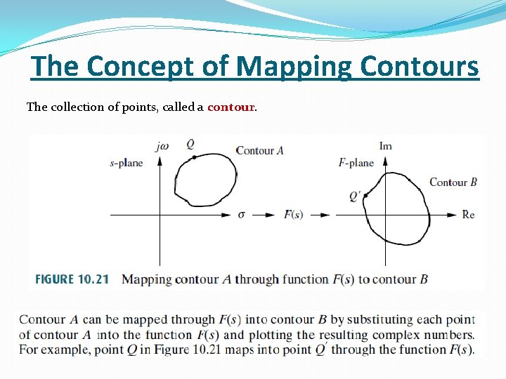 The Concept of Mapping Contours The collection of points, called a contour. 