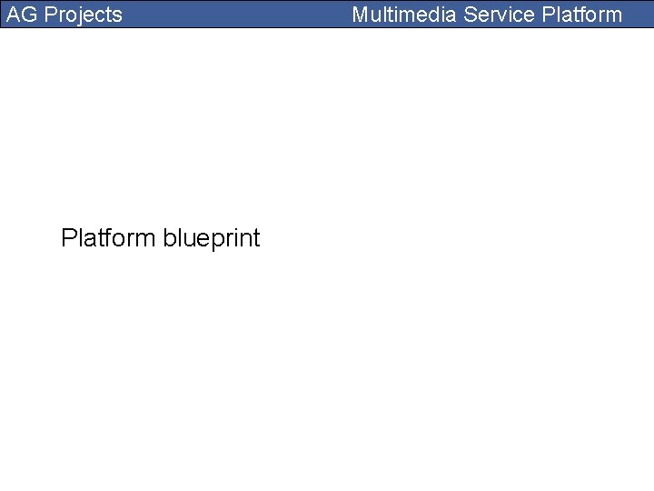 AG Projects Platform blueprint Multimedia Service Platform 