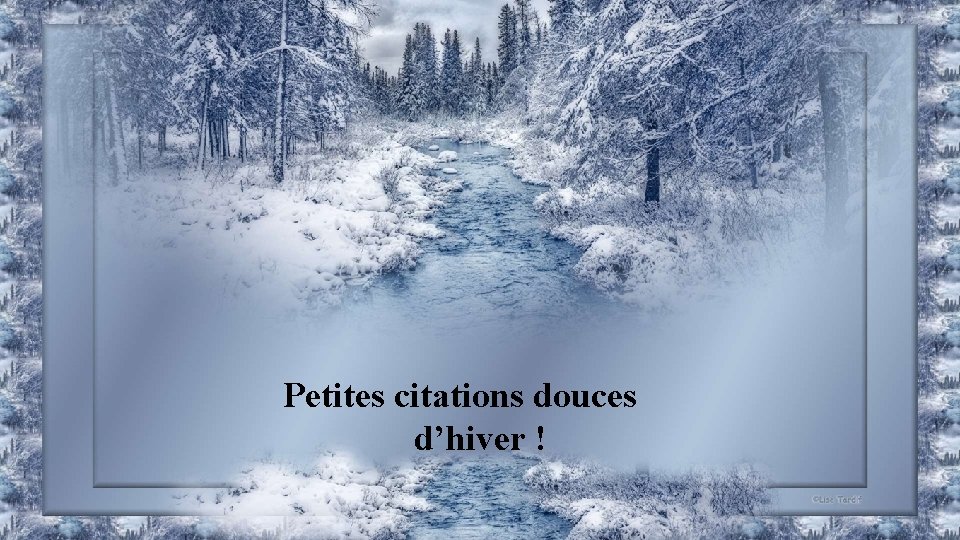 Petites citations douces d’hiver ! 