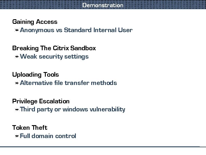 Demonstration Gaining Access Anonymous vs Standard Internal User Breaking The Citrix Sandbox Weak security