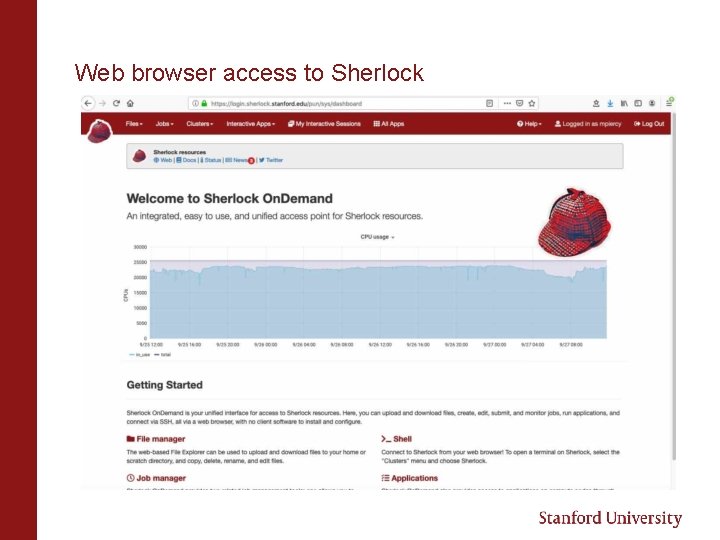 Web browser access to Sherlock 