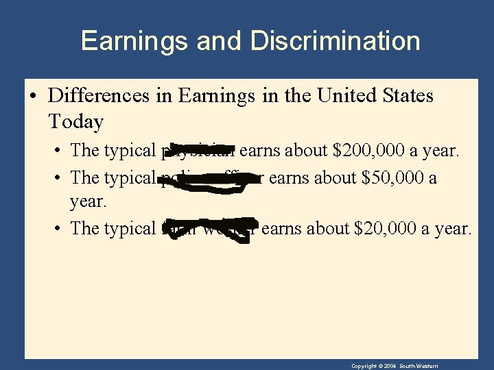 Earnings and Discrimination • Differences in Earnings in the United States Today • The