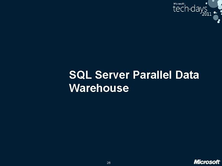 SQL Server Parallel Data Warehouse 26 