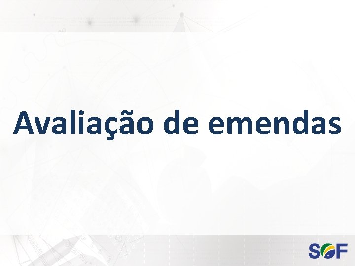 Avaliação de emendas 