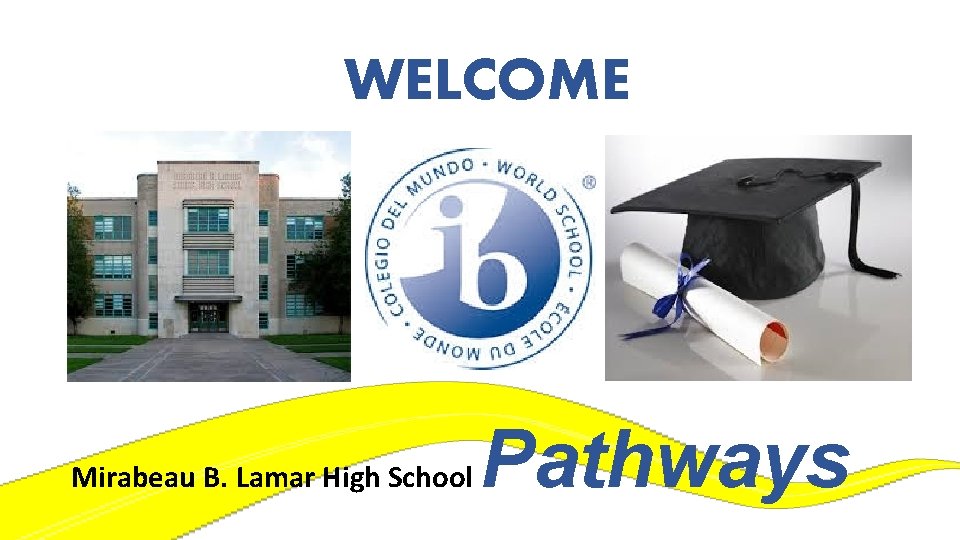 WELCOME Mirabeau B. Lamar High School Pathways 