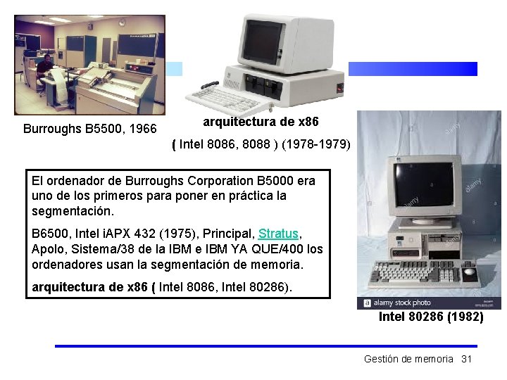 Burroughs B 5500, 1966 arquitectura de x 86 ( Intel 8086, 8088 ) (1978
