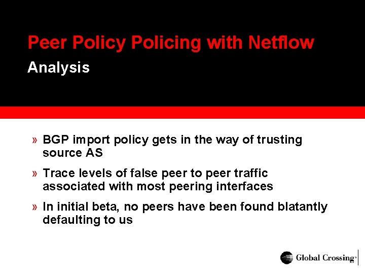 Peer Policy Policing with Netflow Analysis » BGP import policy gets in the way