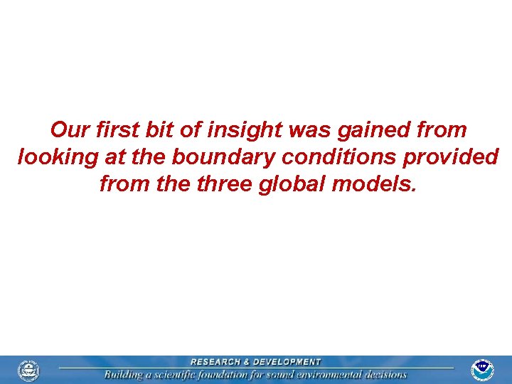 Our first bit of insight was gained from looking at the boundary conditions provided