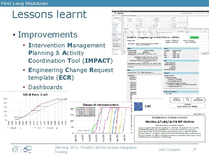 First Long Shutdown Lessons learnt • Improvements • Intervention Management Planning & Activity Coordination