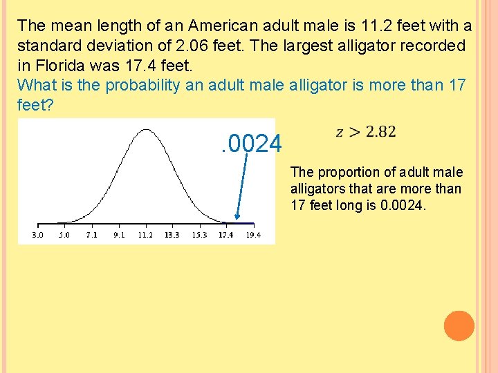The mean length of an American adult male is 11. 2 feet with a