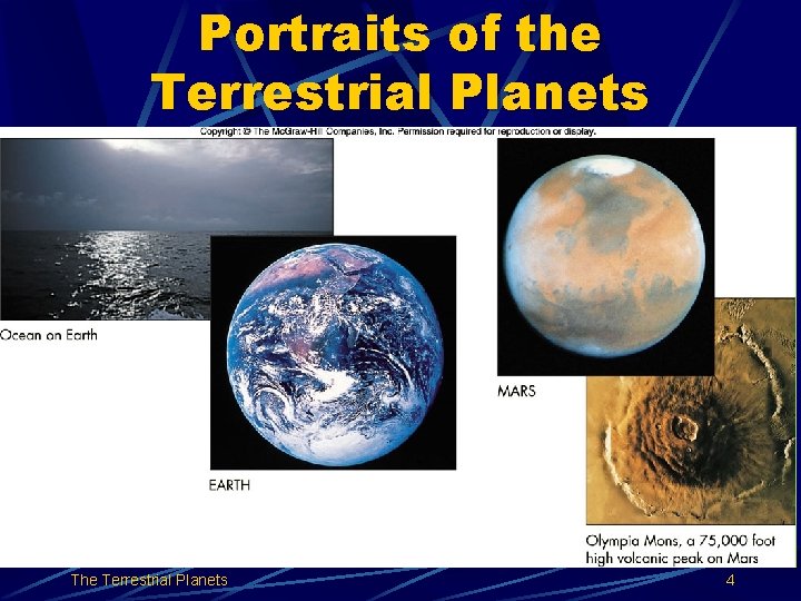 Portraits of the Terrestrial Planets The Terrestrial Planets 4 