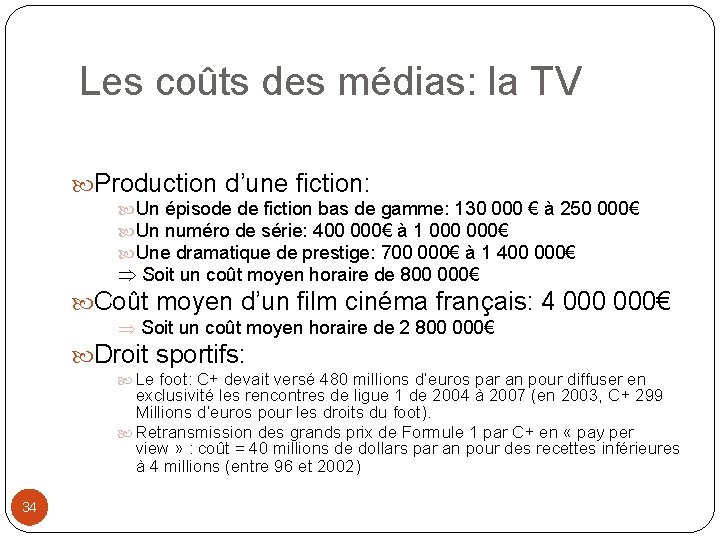 Les coûts des médias: la TV Production d’une fiction: Un épisode de fiction bas