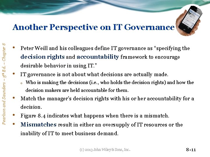 Pearlson and Saunders – 5 th Ed. – Chapter 8 Another Perspective on IT