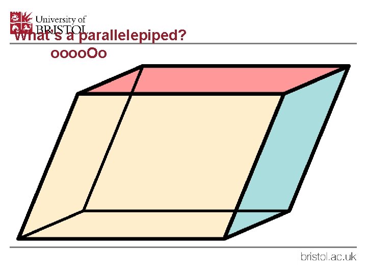 What’s a parallelepiped? oooo. Oo 