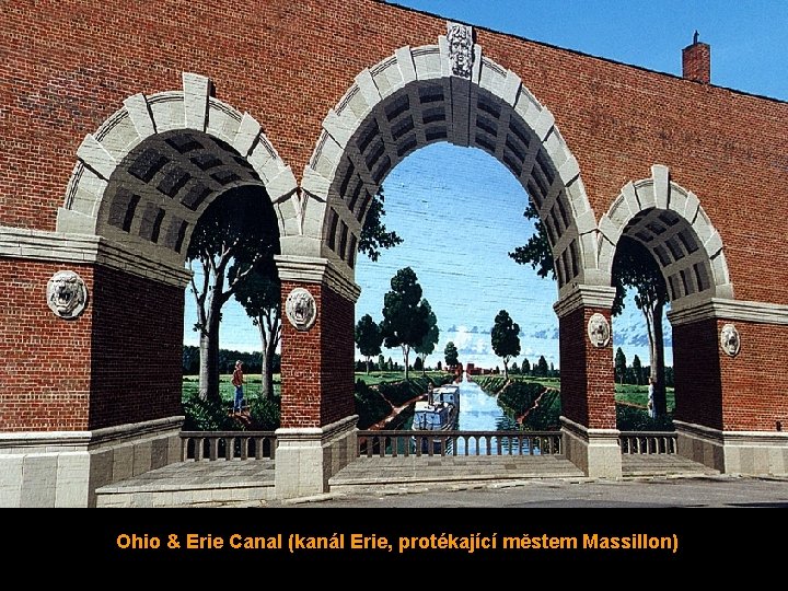 Ohio & Erie Canal (kanál Erie, protékající městem Massillon) 