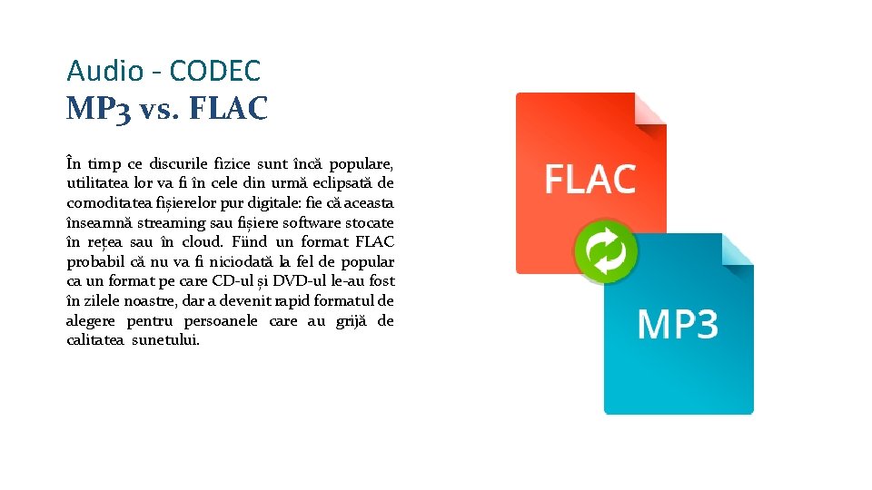 Audio - CODEC MP 3 vs. FLAC În timp ce discurile fizice sunt încă