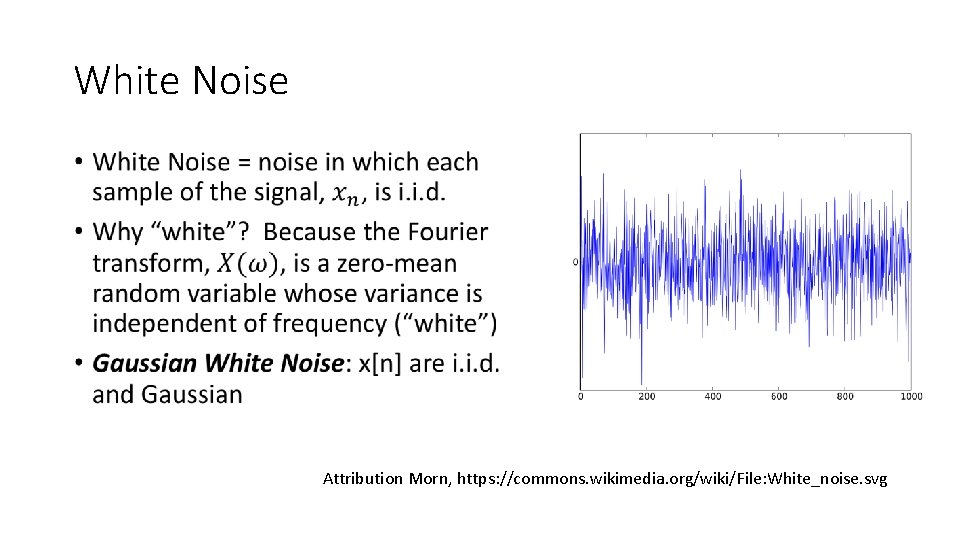 White Noise • Attribution Morn, https: //commons. wikimedia. org/wiki/File: White_noise. svg 