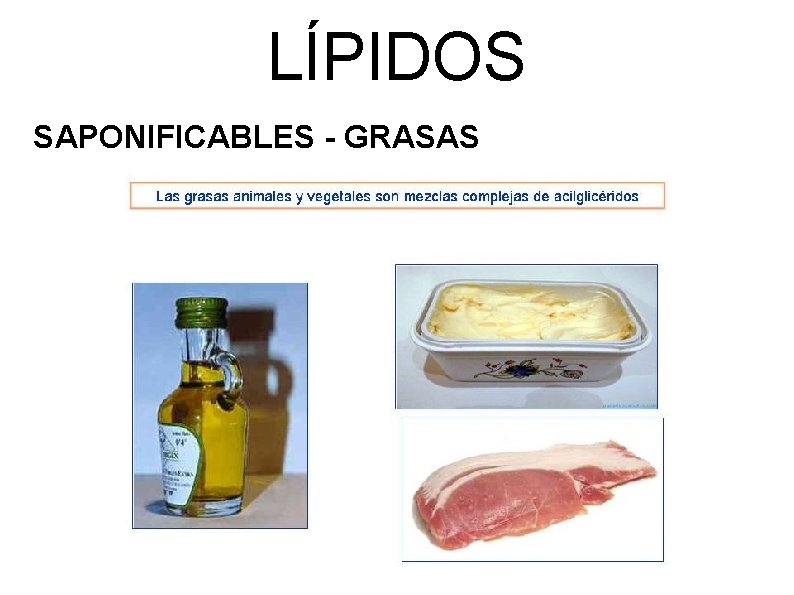 LÍPIDOS SAPONIFICABLES - GRASAS 