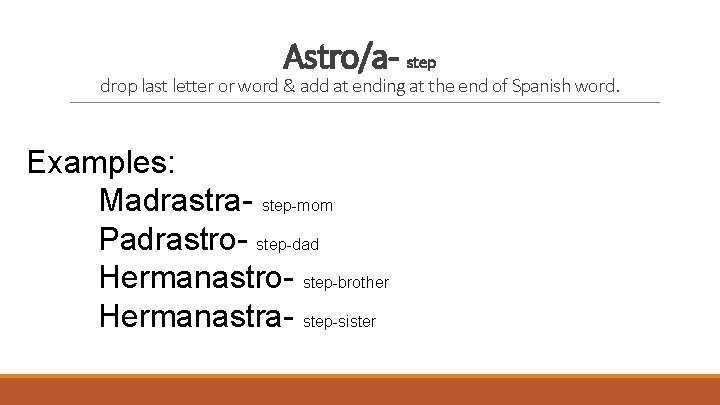 Astro/a- step drop last letter or word & add at ending at the end