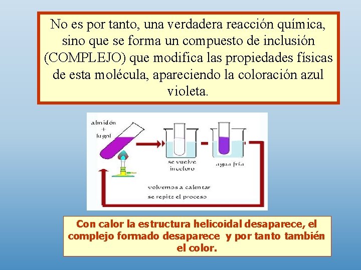 No es por tanto, una verdadera reacción química, sino que se forma un compuesto