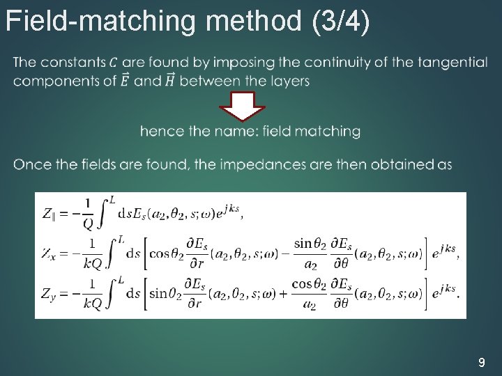 Field-matching method (3/4) 9 