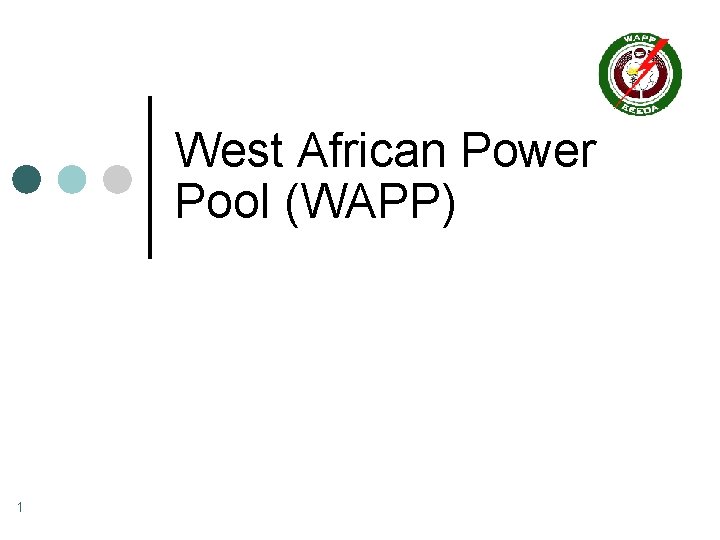 West african power pool wapp 1 2 west