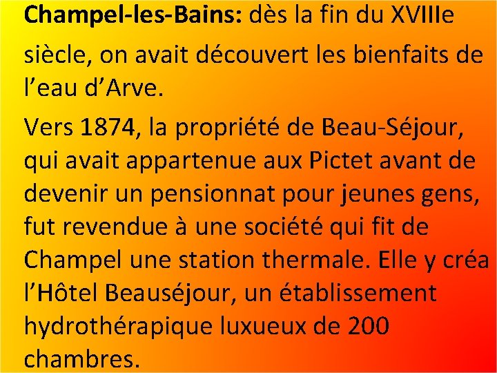 Champel-les-Bains: dès la fin du XVIIIe siècle, on avait découvert les bienfaits de l’eau