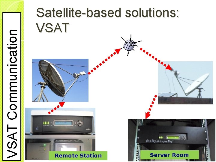 VSAT Communication Satellite-based solutions: VSAT Remote Station Server Room 