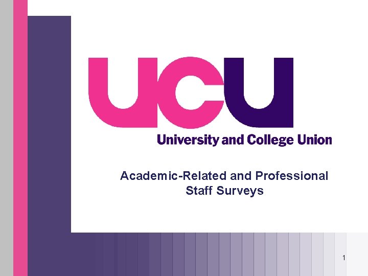 Academic-Related and Professional Staff Surveys 1 