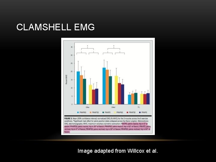 CLAMSHELL EMG Image adapted from Willcox et al. 