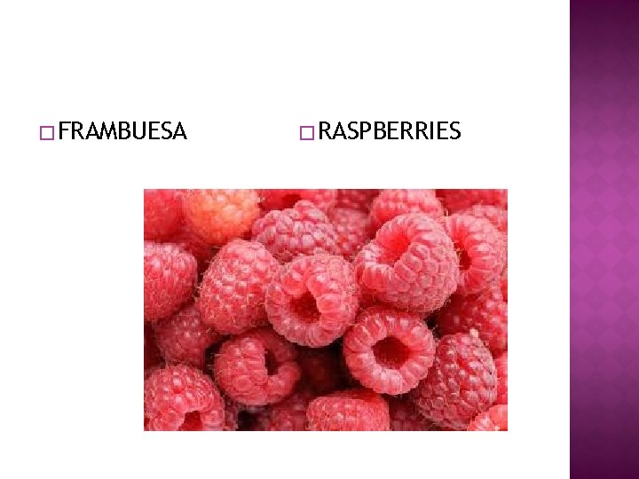 � FRAMBUESA � RASPBERRIES 