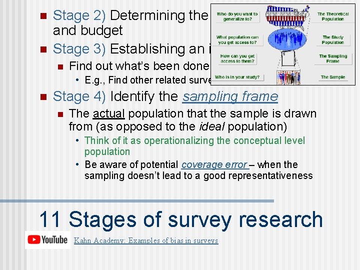 n n Stage 2) Determining the research schedule and budget Stage 3) Establishing an