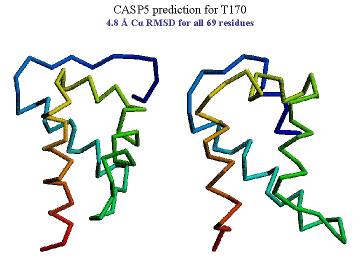 CASP 5 prediction for T 170 4. 8 Å Cα RMSD for all 69