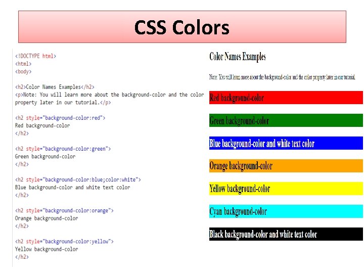 CSS Colors 