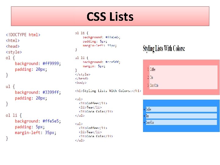 CSS Lists 