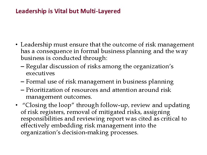 Develop Risk Implementation For R A Leader Presentation 4 Implementing Enterprise Risk Management Andrew Graham