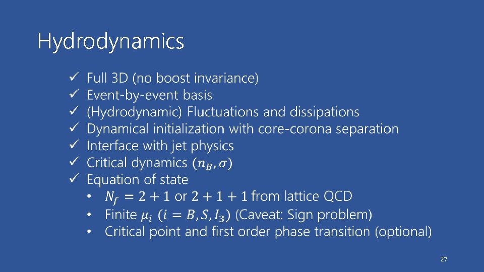 Hydrodynamics 27 