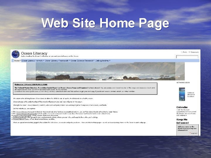 Web Site Home Page 