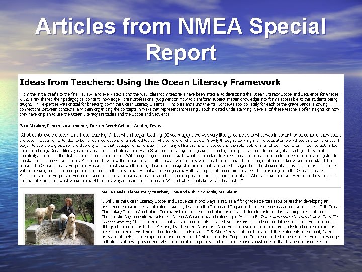 Articles from NMEA Special Report 