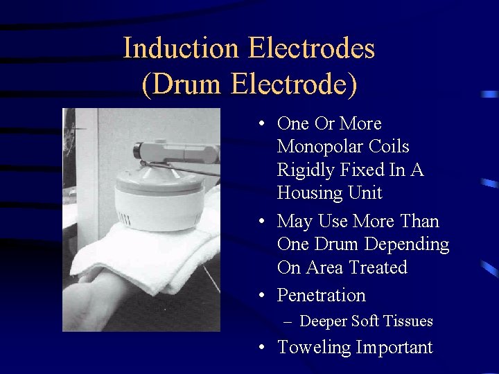 Induction Electrodes (Drum Electrode) • One Or More Monopolar Coils Rigidly Fixed In A