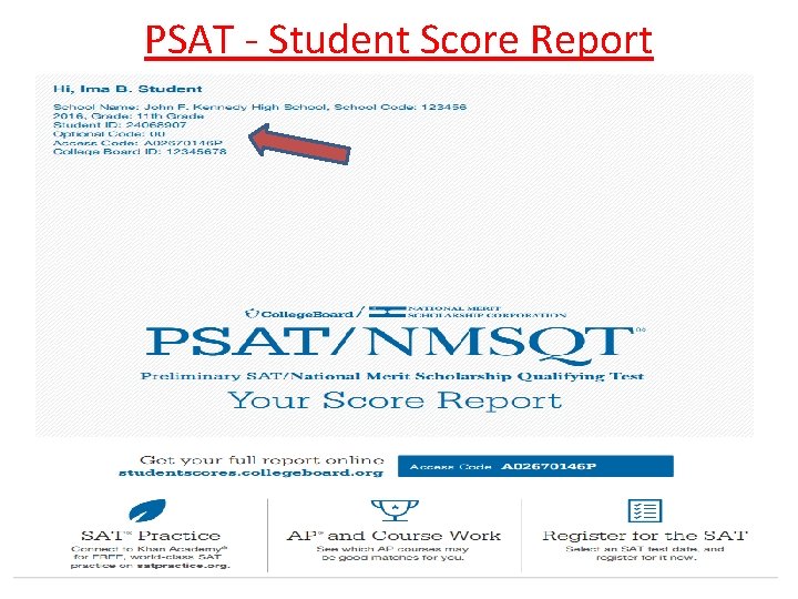 PSAT - Student Score Report Access. Instructions 