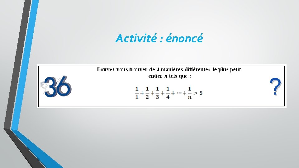 Activité : énoncé 