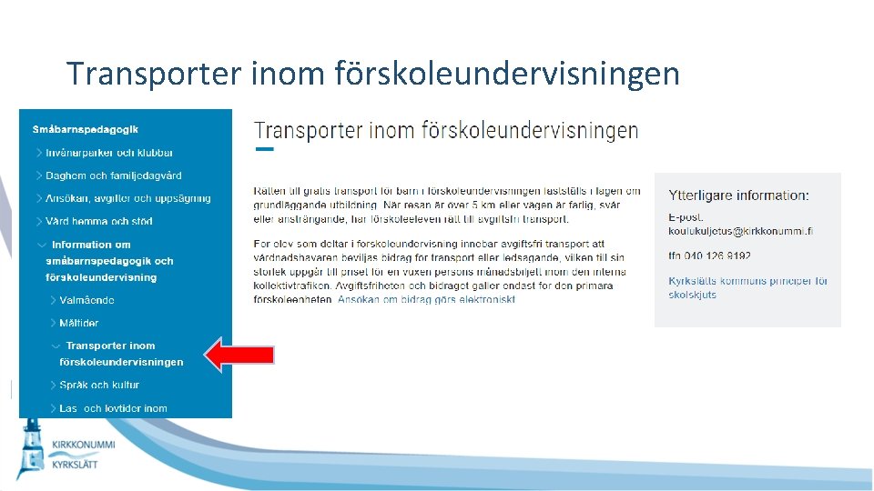 Transporter inom förskoleundervisningen 