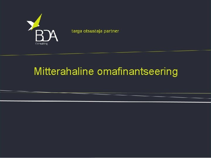 Mitterahaline omafinantseering 