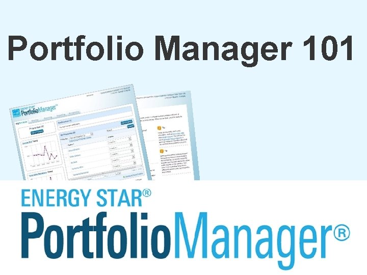 Portfolio Manager 101 