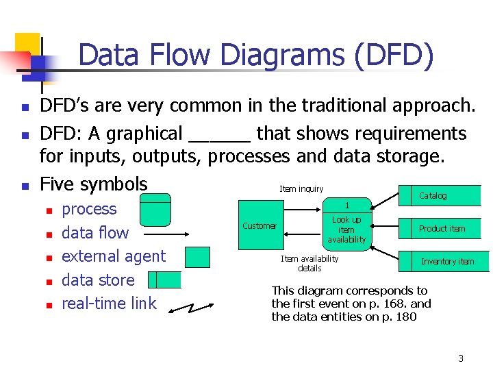 Data Flow Diagrams (DFD) n n n DFD’s are very common in the traditional